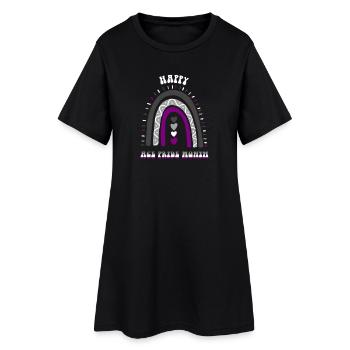 Happy Ace Pride Mois Asexuel Boho Rainbow - Robe T-shirt Femme - noir - Devant