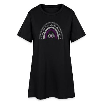 LGBT Pride Monat Asexual Rainbow Ace Pride - Frauen T-Shirt-Kleid - Schwarz - Vorne
