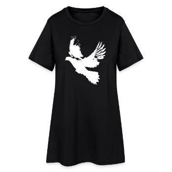 Colombe de la paix Conception de la colombe – symbole d’espoir - Robe T-shirt Femme - noir - Devant