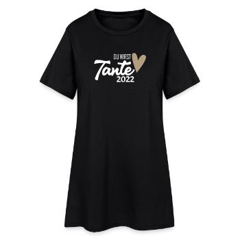 Werdende Tante 2022 Loading Nachwuchs - Frauen T-Shirt-Kleid - Schwarz - Vorne