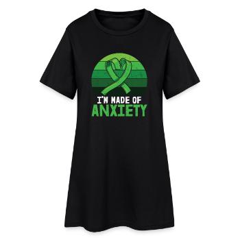 Je suis fait d’anxiété Santé mentale - Robe T-shirt Femme - noir - Devant