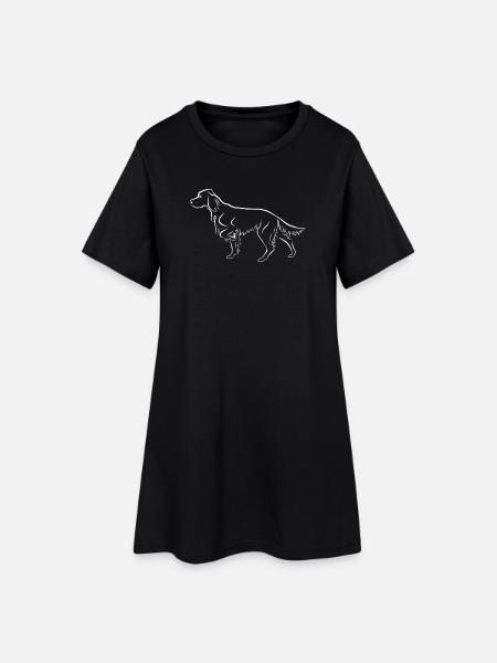 Setter ci-dessus - Robe T-shirt Femme - noir