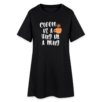 Cool Coffee Statement Caffeine Coffee Cup - Women’s T-Shirt Dress - black - Front