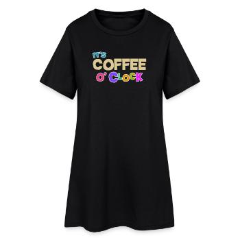 Cool Coffee Caffeine Statement Coffee Lovers - Women’s T-Shirt Dress - black - Front