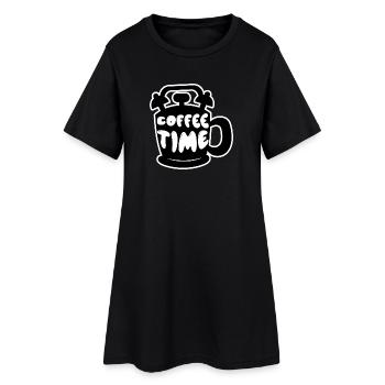 Coffee Saying Coffee Pot Coffee Drinker Caffeine - Women’s T-Shirt Dress - black - Front