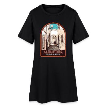 Albufeira Algarve Portugal, pitoresque été soleil - Robe T-shirt Femme - noir - Devant