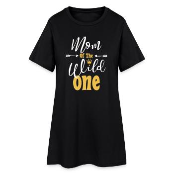 Maman De La Sauvage Un drôle 1er anniversaire Première chose - Robe T-shirt Femme - noir - Devant