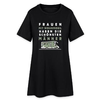 Frauen mit Wohnmobil haben die schönsten Männer - Frauen T-Shirt-Kleid - Schwarz - Vorne