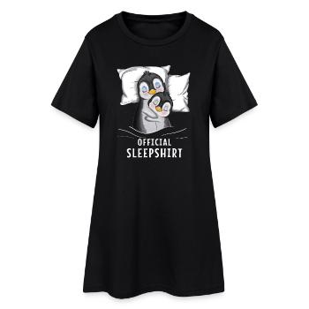 Official sleepshirt sweet penguins | Pinguine - Frauen T-Shirt-Kleid - Schwarz - Vorne