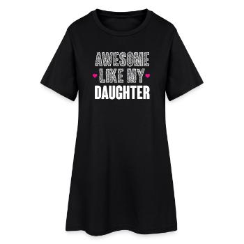 Génial comme ma fille - Robe T-shirt Femme - noir - Devant