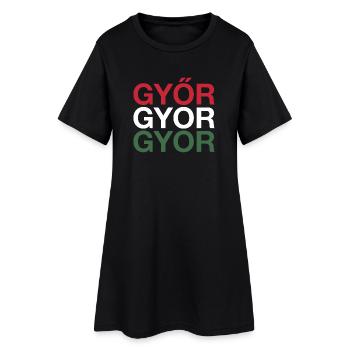 GYOR Ungarn Drapeau hongrois Hongrie - Robe T-shirt Femme - noir - Devant