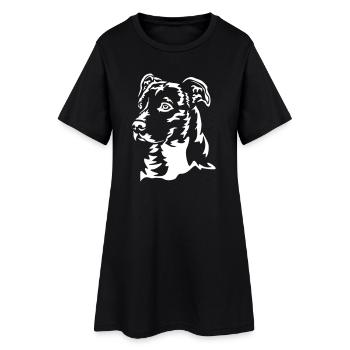 American Staffordshire Terrier Head "Black Edition" - Women’s T-Shirt Dress - black - Front