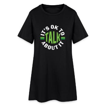 C’est correct de parler de santé mentale - Robe T-shirt Femme - noir - Devant