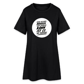 Alkohol Saufspruch Malle Party - Frauen T-Shirt-Kleid - Schwarz - Vorne