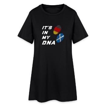 Dans mon ADN l’Allemagne et l’Ecosse - Robe T-shirt Femme - noir - Devant