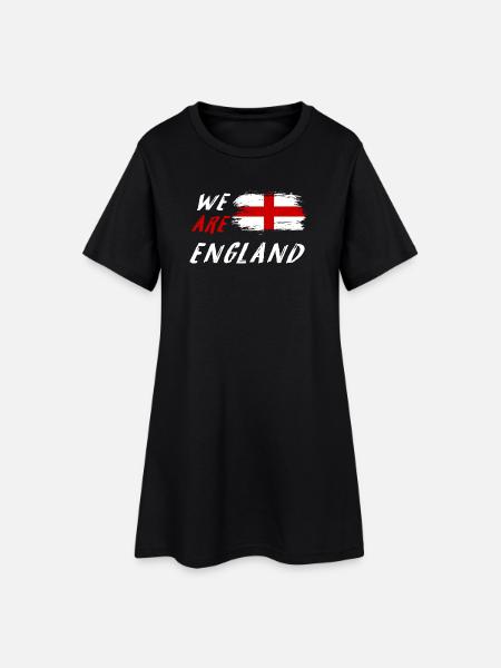 Wir sind England Flaggen Design - Frauen T-Shirt-Kleid - Schwarz