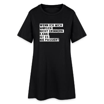 Junggesellenabschied Alkohol Malle Party - Frauen T-Shirt-Kleid - Schwarz - Vorne