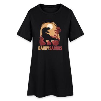 Daddysaurus Sunset Silhouette - Women’s T-Shirt Dress - black - Front