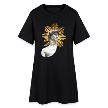 | David avec Halo Michel-ange - Robe T-shirt Femme - noir - Devant