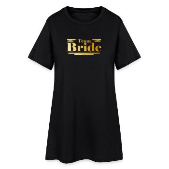 Équipe Bride Or - Robe T-shirt Femme - noir - Devant