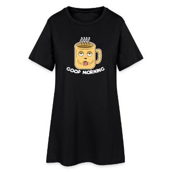 Tasse de café Petit déjeuner Café amateur de café Café - Robe T-shirt Femme - noir - Devant