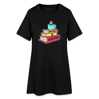 Caffeine Coffee Drinking Statement Coffee Lovers - Women’s T-Shirt Dress - black - Front