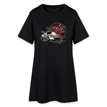 Voiture Mx5 Miata écriture japonaise - Robe T-shirt Femme - noir - Devant