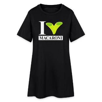 J’adore les macaronis - Robe T-shirt Femme - noir - Devant