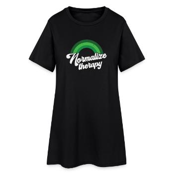 Thérapie de santé mentale arc-en-ciel - Robe T-shirt Femme - noir - Devant