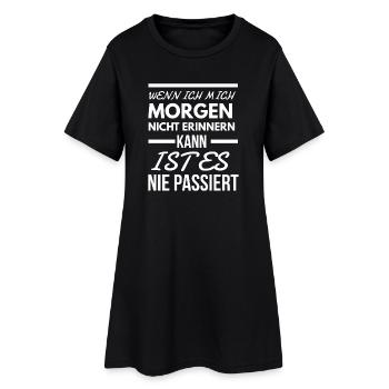 Alkohol Saufspruch Malle Party - Frauen T-Shirt-Kleid - Schwarz - Vorne