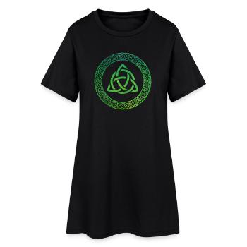 Nœud celtique - Robe T-shirt Femme - noir - Devant