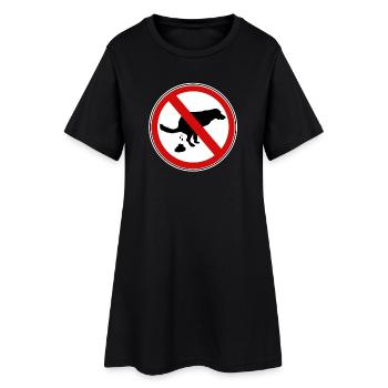 Panneau d’interdiction de merde pour chiens - Robe T-shirt Femme - noir - Devant
