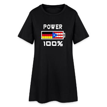 Allemagne et Porto Rico Power 100% - Robe T-shirt Femme - noir - Devant