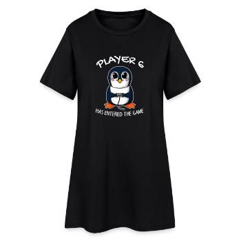 Le joueur 6 est entré dans le jeu Baby - Robe T-shirt Femme - noir - Devant