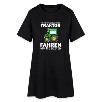 Traktor Trecker Spruch - Frauen T-Shirt-Kleid - Schwarz - Vorne
