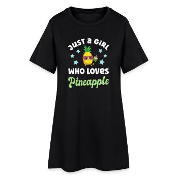Ananas - Robe T-shirt Femme - noir - Devant
