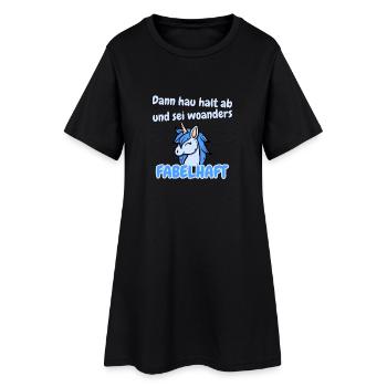 Fabelhafter Abschied - Frauen T-Shirt-Kleid - Schwarz - Vorne