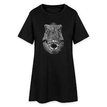 Dinosaure - Robe T-shirt Femme - noir - Devant