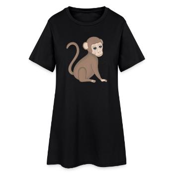Singe Bébé Singe - Robe T-shirt Femme - noir - Devant