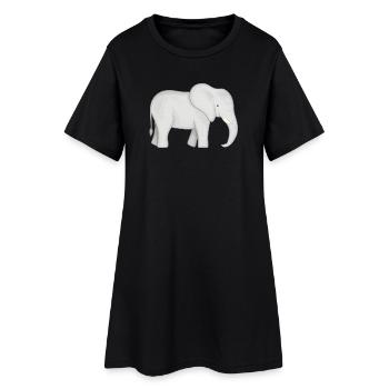 Bébé éléphant - Robe T-shirt Femme - noir - Devant