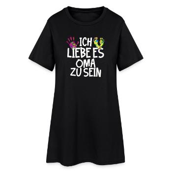 Oma Ruhestan Großmutter Seniorin Statement - Frauen T-Shirt-Kleid - Schwarz - Vorne
