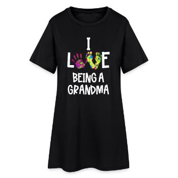 Statement Ruhestand Alte Frau Großmutter Oma - Frauen T-Shirt-Kleid - Schwarz - Vorne