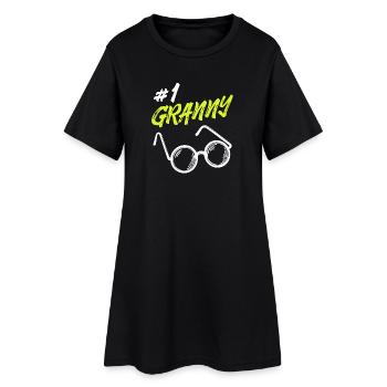 Statement Seniorin Brille Beste Omi Oma Großmutter - Frauen T-Shirt-Kleid - Schwarz - Vorne
