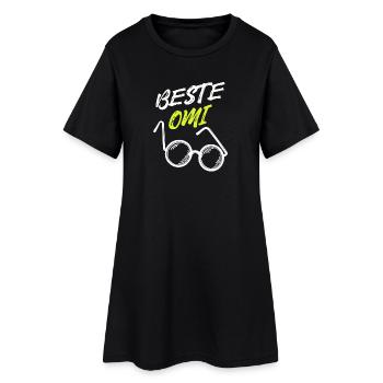 Beste Omi Oma Seniorin Brille Großmutter Statement - Frauen T-Shirt-Kleid - Schwarz - Vorne
