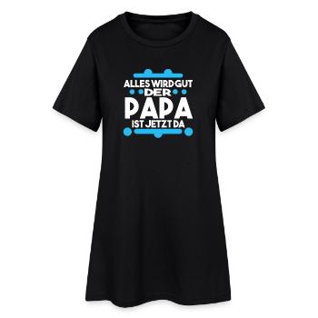 Papa Vatertag Spruch Geschenk - Frauen T-Shirt-Kleid - Schwarz - Vorne