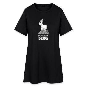 Bock auf Berge - Ziege Ziegenbock - Frauen T-Shirt-Kleid - Schwarz - Vorne