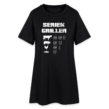 SERIEN GRILLER BBQ Grillmeister - Frauen T-Shirt-Kleid - Schwarz - Vorne