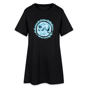 Conception de tourbillon d’eau orageuse - Robe T-shirt Femme - noir - Devant