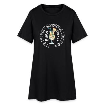 Cocktail de Noël Pina Colada Tropical - Robe T-shirt Femme - noir - Devant