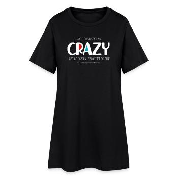 Ich werde nicht verrückt (dunkel) - Frauen T-Shirt-Kleid - Schwarz - Vorne